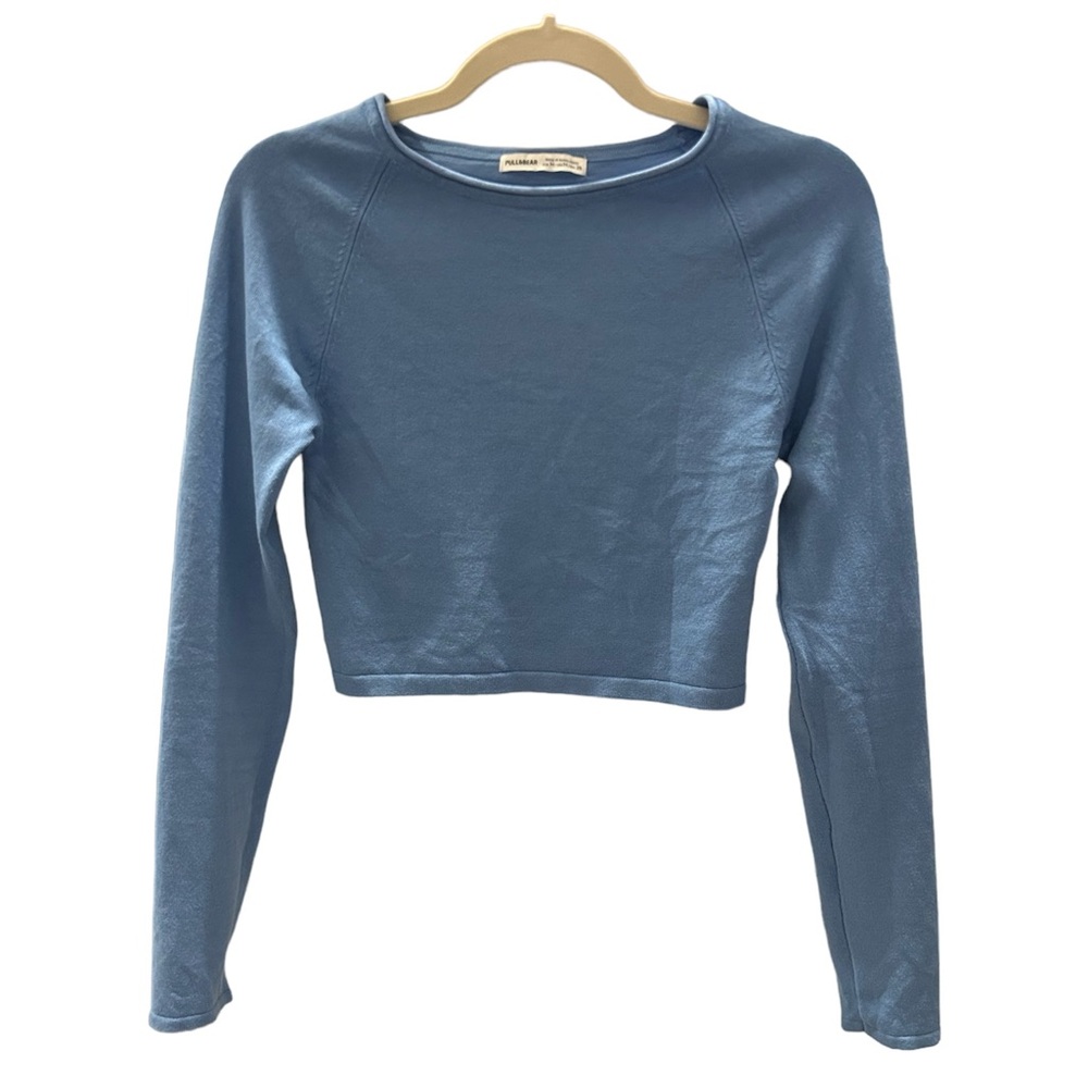 LONG SLEEVE CROP TOP - BERSHKA